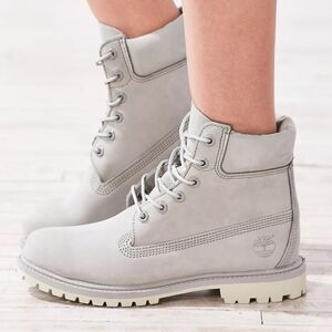 Timberland 6" Premium Gray Suede Leather Punk Grunge‎ Combat Work Utility Boots